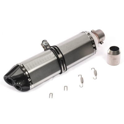 Exhaust pipe for Huanglong 600, Little - 15-double-tail-extended-small-hexagonal-silver-laser