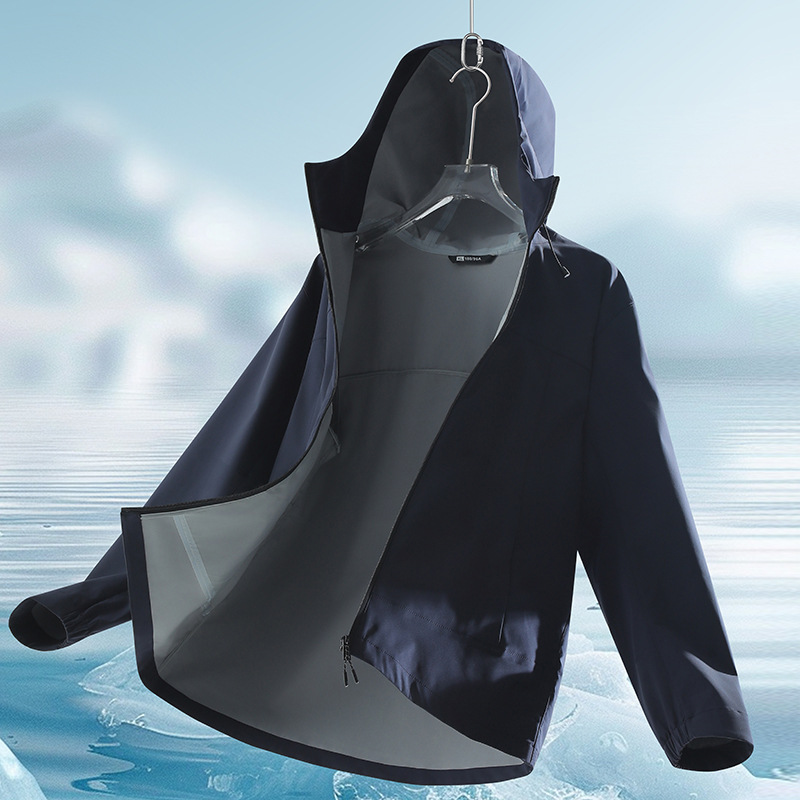 Single-Layer Windproof Jacket, Water-Resistant and Warm Outdoor Sports Coat, Unisex for Hiking and Team Building, Plus Size
