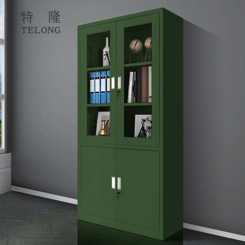 Tron Army Green IRON File Cabinet Office file cabinet file cabinet financial certificate cabinet steel office cabinet