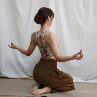 复古新中式国风瑜伽背心女带胸垫外穿性感露背吊带普拉提上衣套装