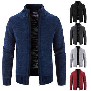 2021 new arrival sweater autumn and winter velvet padded chenille warm cardigan coat loose size fashion men's clothing