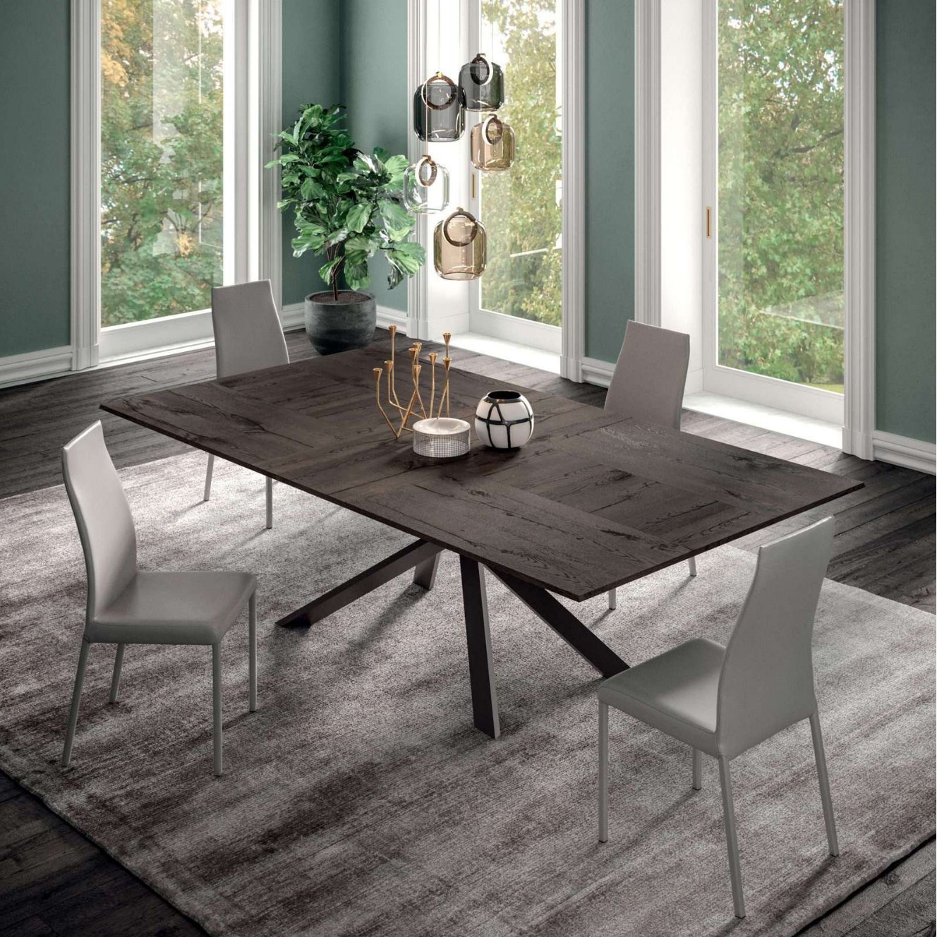 Mesa de comedor multifuncional, mesa de comedor rectangular retráctil plegable invisible, minimalista moderno, de lujo ligero, sensación premium 2024 nuevo