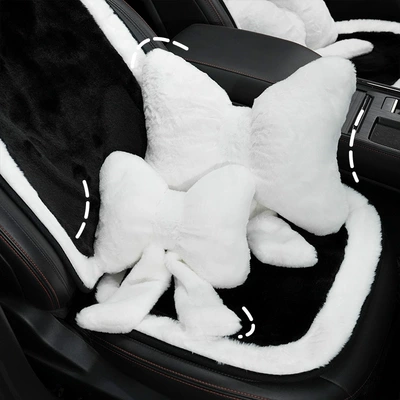 Headrest Lumbar Support Bowknot Car: Waist support