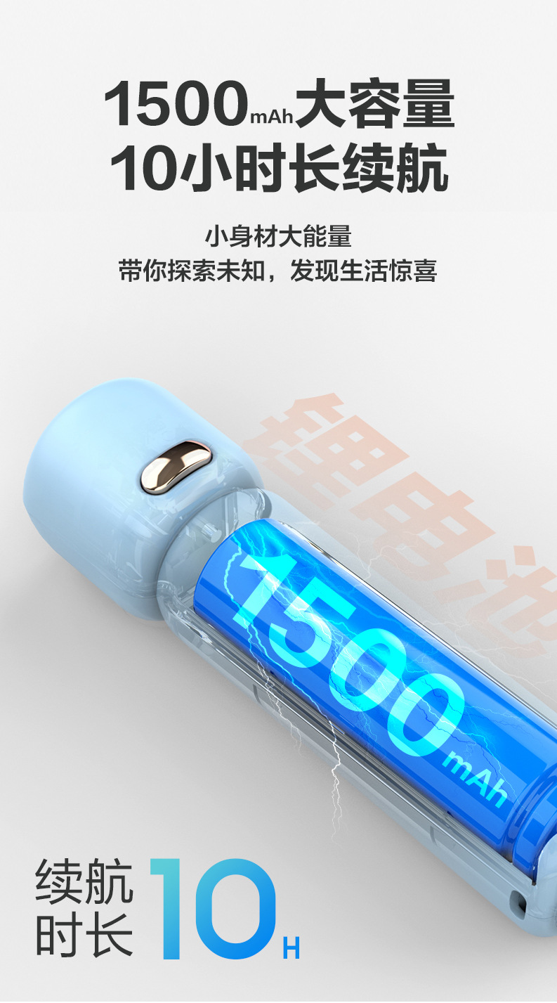 Led Cute Flashlight for Students and Children, Portable, Ultra-Bright, Long-Range, Household Pocket Mini Rechargeable Flashlight