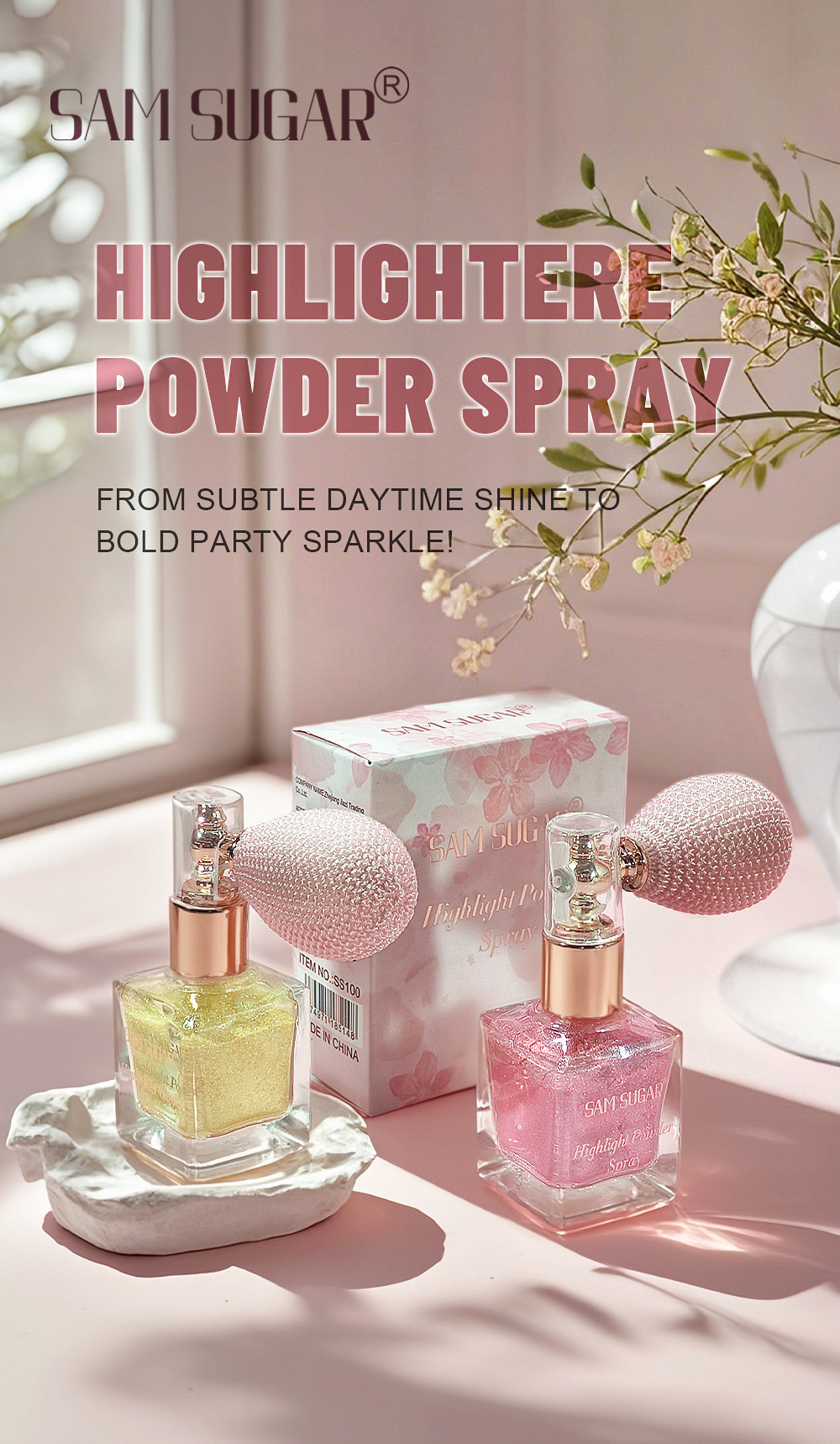 Glitzerndes Highlighter Puder Spray Für Gesicht Und Körper_voghion.com