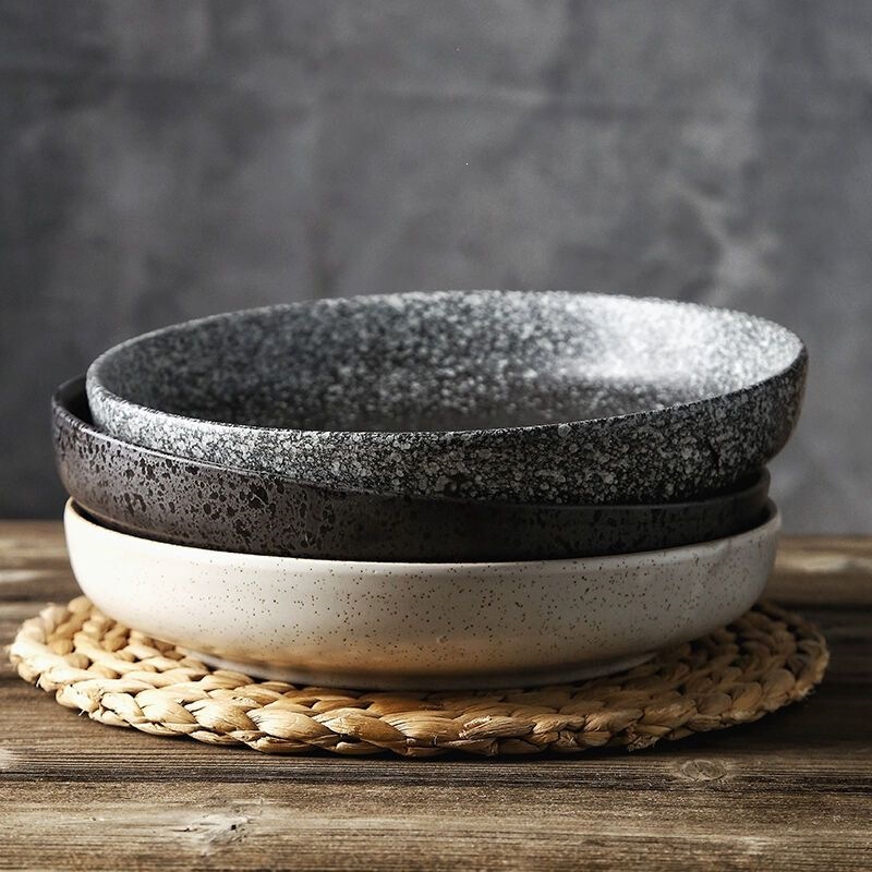 Japanese-style ceramic tableware set for home use, including serving plates, deep plates, soup plates, creative breakfast plates, rice plates, and Japanese-style bowls and plates Japanese-style ceramic tableware set for home use, including serving plates, deep plates, soup plates, creative breakfast plates, rice plates, and Japanese-style bowls and plates
