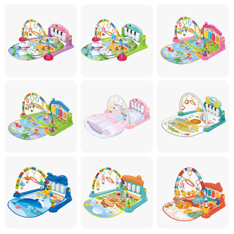 Venta caliente transfronteriza juguetes de piano de pedal para bebés recién nacidos música para bebés soporte de fitness pedal almohadilla de escalada para piano