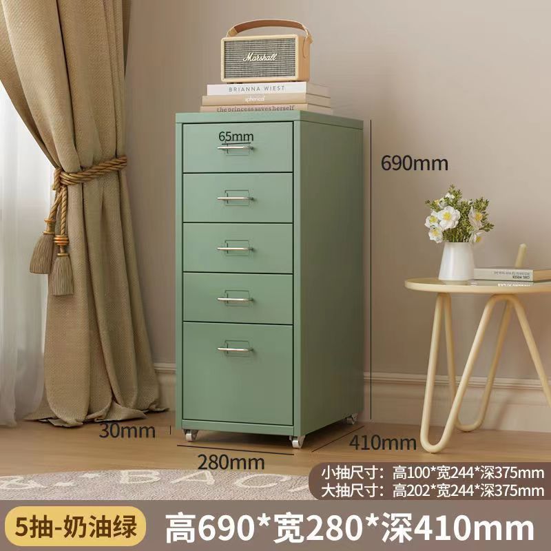 Fábrica directa de acero crema viento cajón multicapa chica lindo armario dormitorio principal nuevo armario móvil hierro image 13