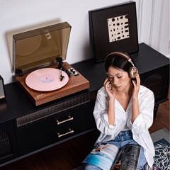 STARSAY星語者黒ゴムレコード機s 300レトロ蓄音機現代レコード機はbluetooth共同購入をサポートしています。
