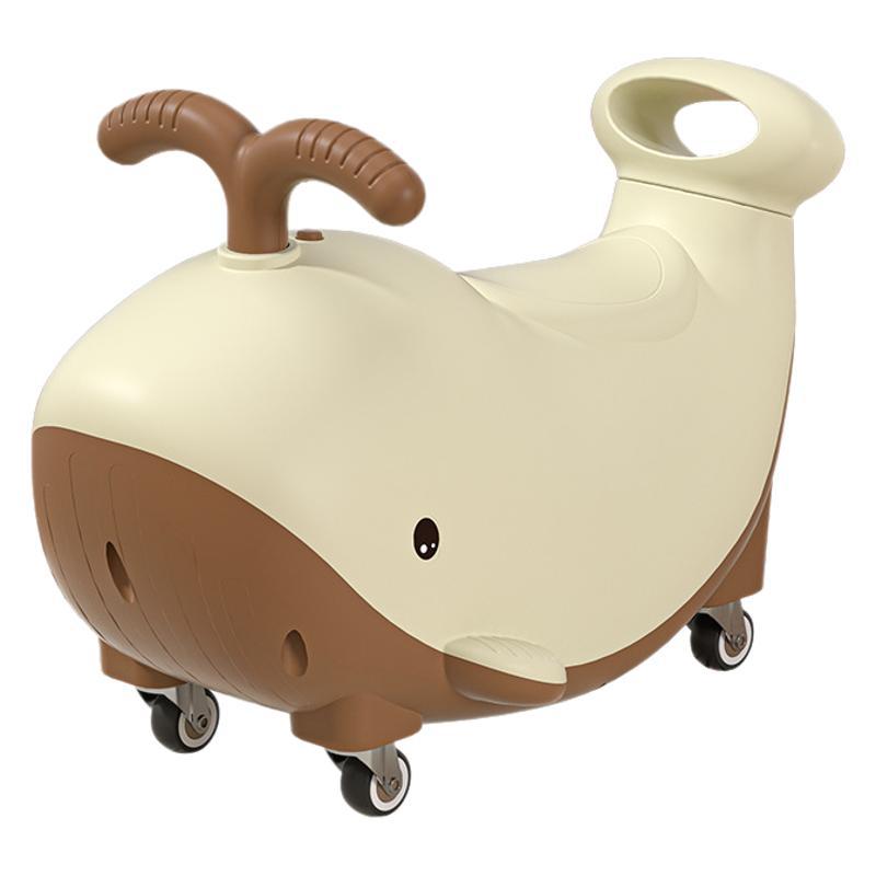 Patineta infantil delfín torsión carro carro de maní silencioso universal rueda anti-rollover regalo de aniversario de 1 - 3 años de bebé