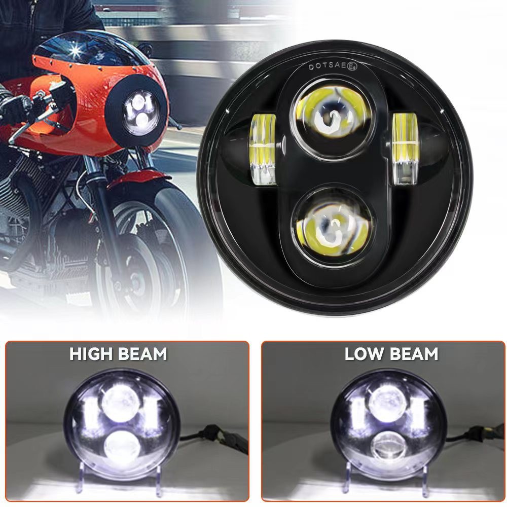 Cross-border 5.75inch Harley headlight suitable for Harley 883 Heritage motorcycle modified front headlight Harley LED headlight