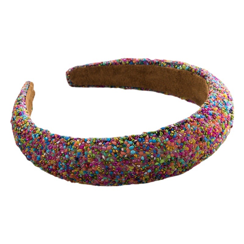 Heming diadema europeo y americano nuevo estilo esponja de moda de ala ancha diadema chica versátil de ala ancha presión pelo lavado tocado al por mayor