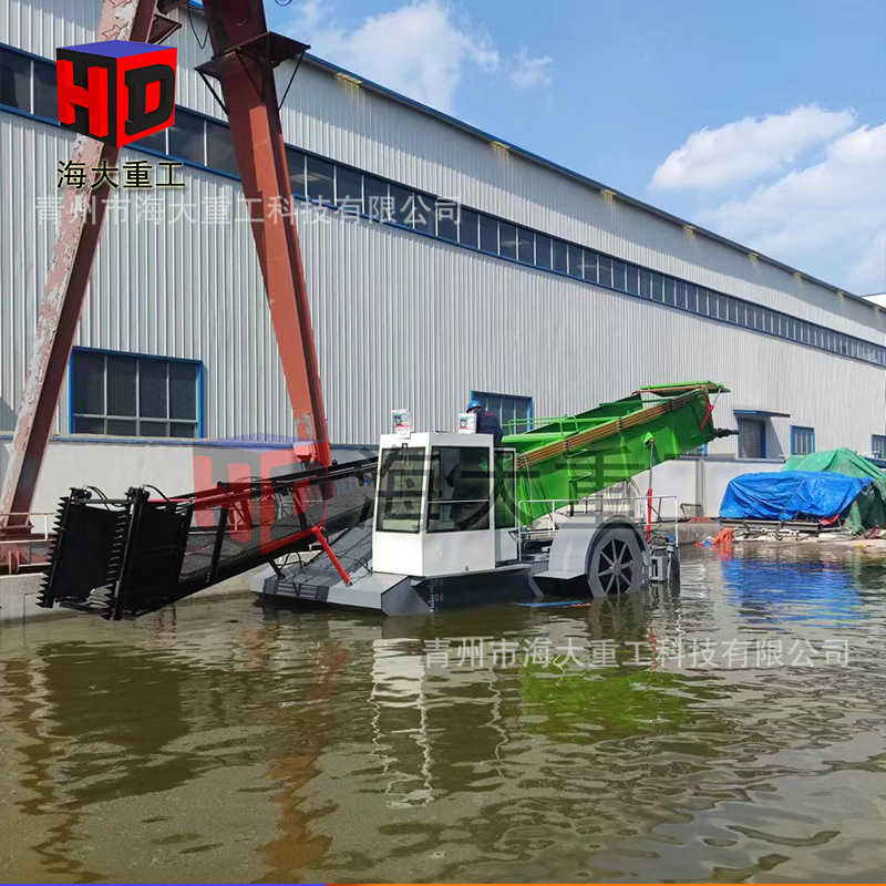 河北清理保洁船 漂浮植物收集船 河南宿鸭湖割草船 垃圾打捞船