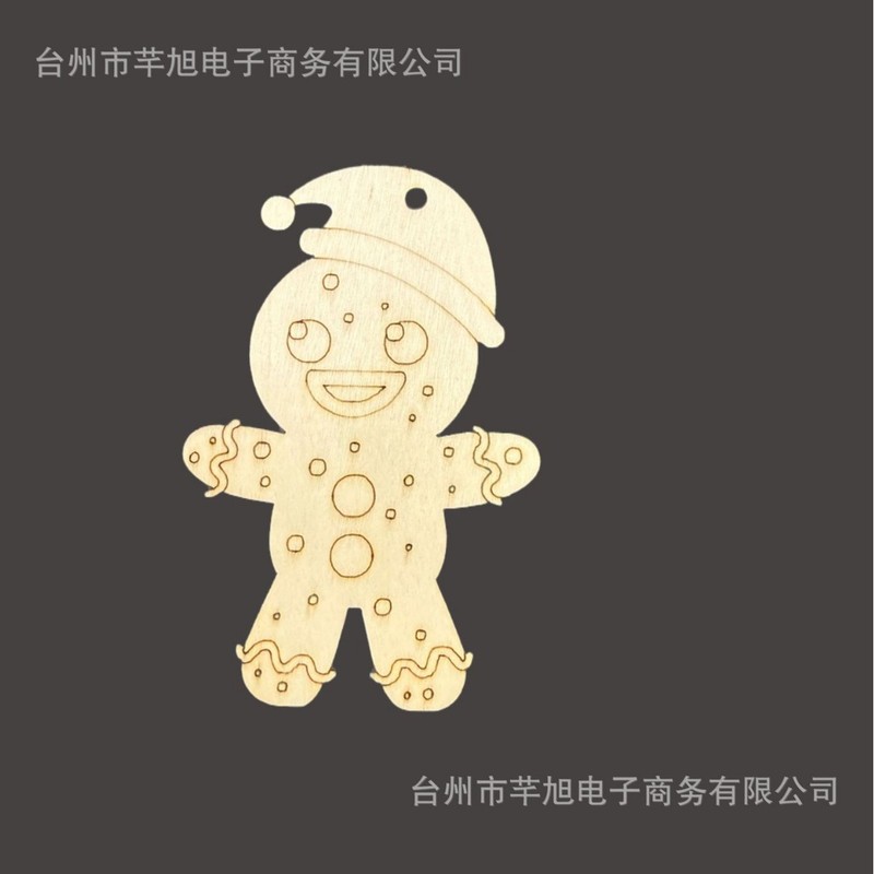 跨境木质工艺品创意圣诞节木片DIY道具圣诞节挂件|undefined