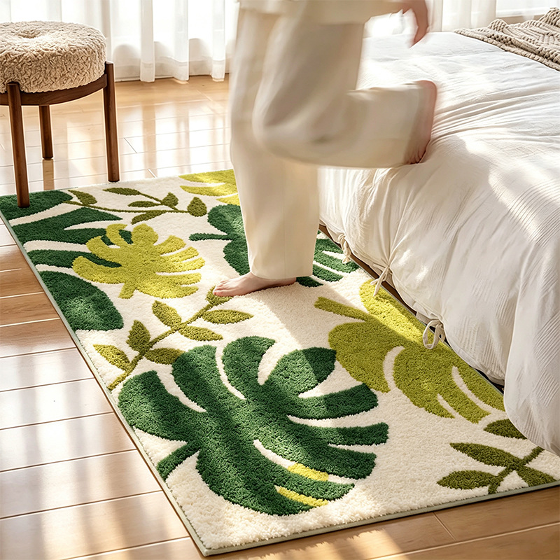 Ins light hojas de lujo planta jacquard baño alfombra antideslizante alfombra de piso absorbente alfombra de puerta alfombra de piso antideslizante alfombra de dormitorio image 30