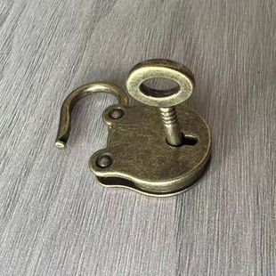 Chinese style antique luggage small padlock retro cute notebook key bronze luggage lock