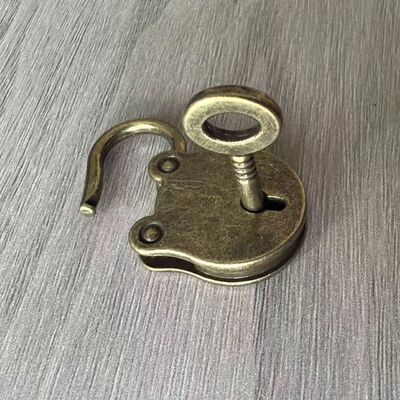 中式仿古箱包小挂锁复古可爱笔记本钥匙古铜色行李箱锁头