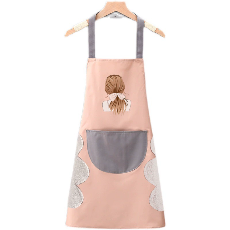 Cute fashionable waterproof apron for work for food, Korean style