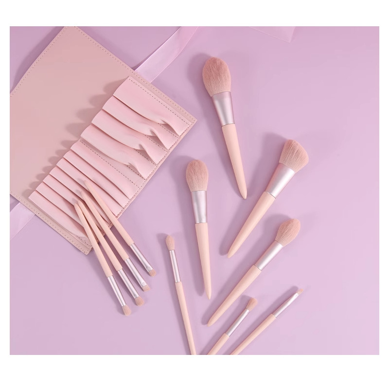 Nuevo producto con regalo: Set de 11 brochas de maquillaje Fei Zi Xiao color rosa, 11 brochas de maquillaje, herramientas de belleza en stock.
