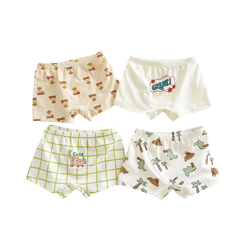 Boys' Underwear Class A Cotton Baby Four Corner Shorts Children's Pure Cotton Middle and Big Boys' Boys' and Little Boys' Flat Corner Underpants