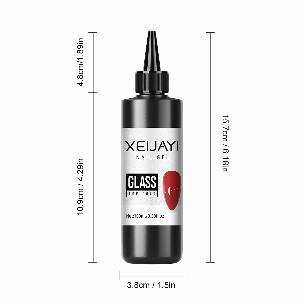Gel Top Coat para Uñas 100ml Secado Rápido, Protege la Uña para Salón de Uñas image 5