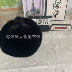 女性のカボチャ八角形模造ミンクの毛皮の帽子、ファッショナブルで厚みがあり、多用途の冬暖かい韓国ベレー帽