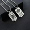 Accessory engraved stainless steel, necklace for beloved, European style