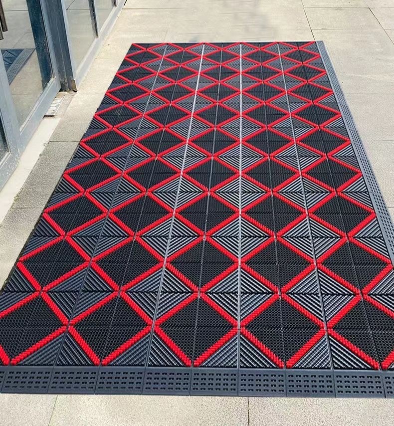 Non-Slip Entryway Mat, Outdoor Three-In-One Entrance Carpet, Commercial Outdoor Floor Mat, Hotel Mat, Door Mat
