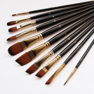 Art Paint Brush Nylon Hair Watercolor Acrylic Oil Brush Paint