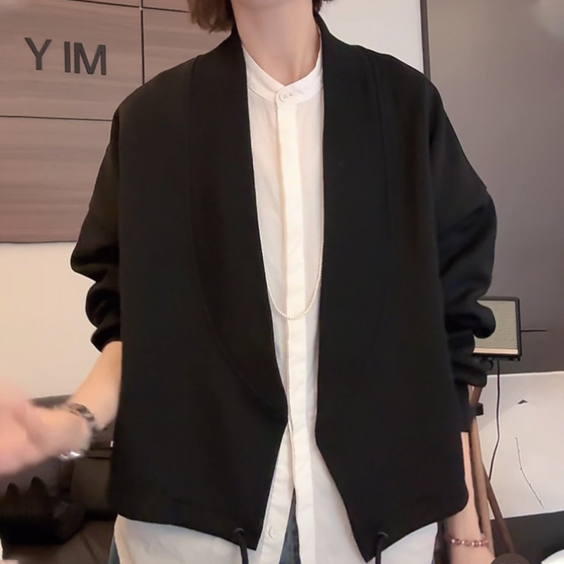 设计感休闲短款外套女2025新款秋季韩版时尚抽绳宽松显瘦开衫上衣