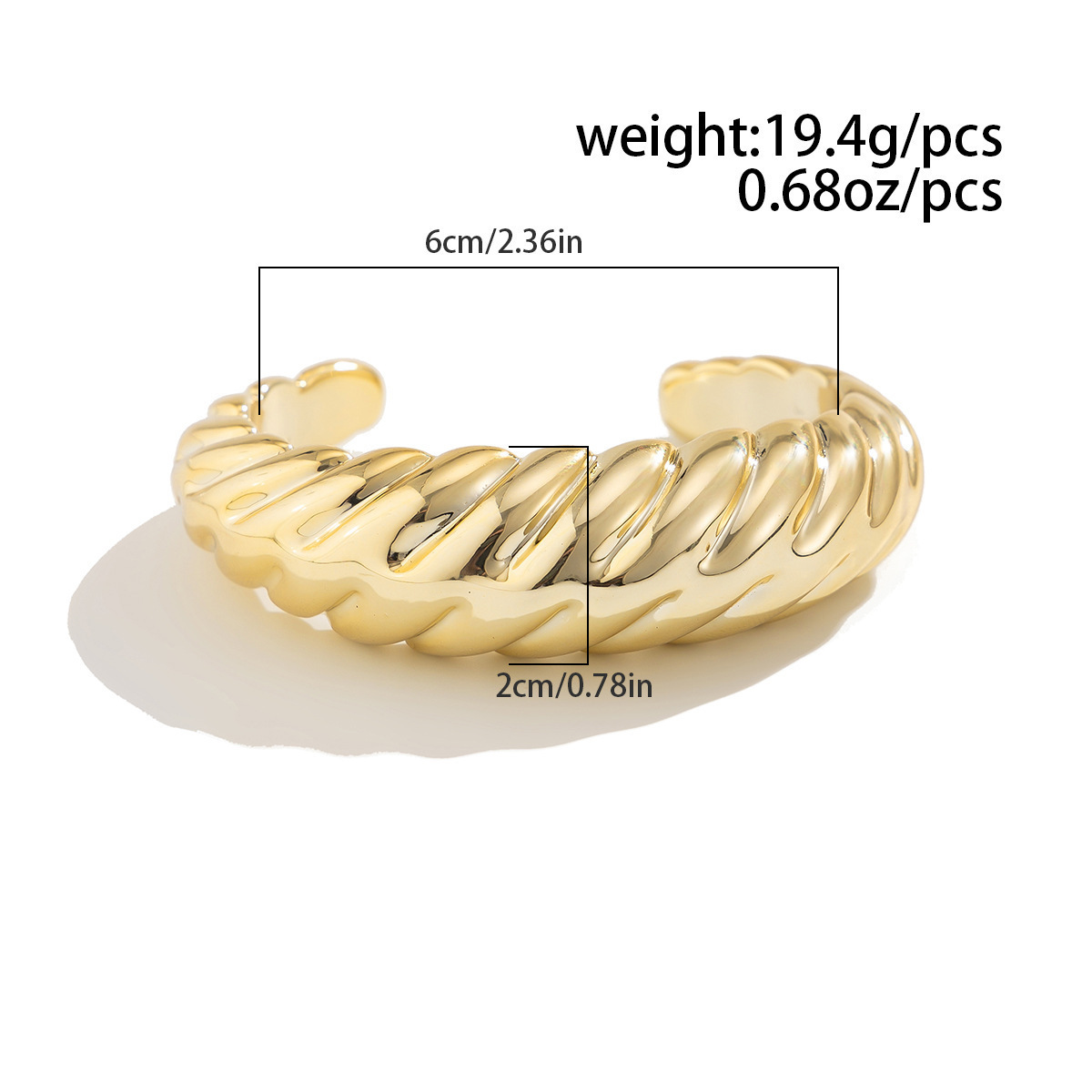 Cross-Border Irregular Resin Ccb Open Bracelet Retro Exaggerated Fashion Bracelet European and American Fashion Elegant Bracelet