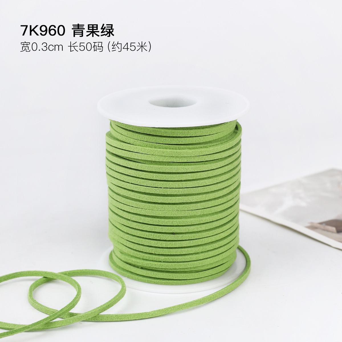 0.3cm cuerda de piel de ciervo gran rollo de cuerdas de lona de seda cinta de regalo caja de regalo embalaje de cinta de colores hecha a mano cuerda de tracción