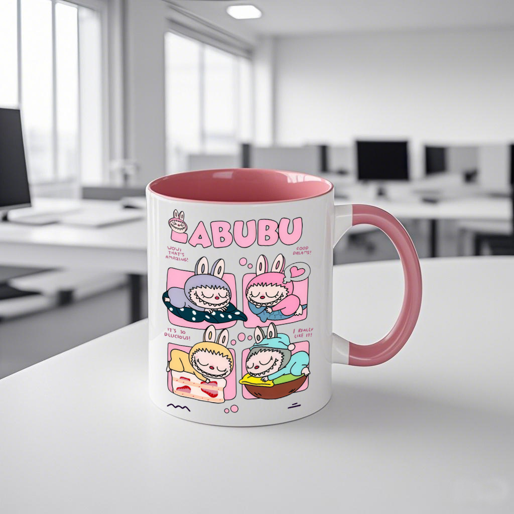 新品拉布布卡通labubu可爱马克杯儿童杯水杯跨境电商亚马逊in电商