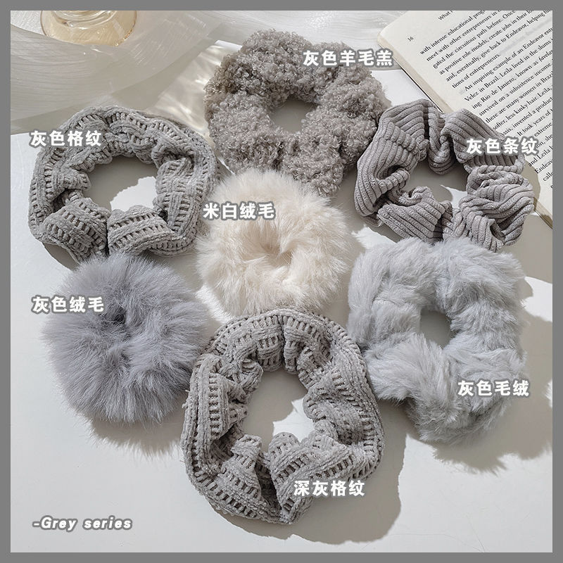 Pequeño fresco estilo retro flor triturada anillo de cabello adornamiento de cabello de niña corazón de cola de caballo intestino anillo de cabello temperamento encaje tocado