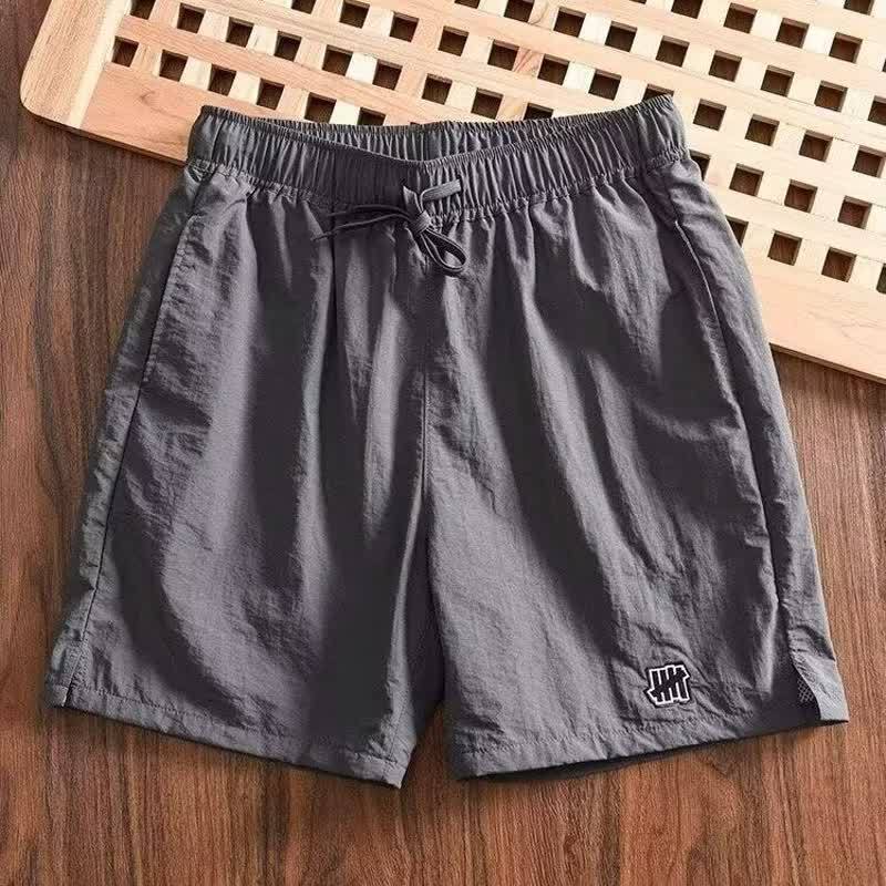 Ice Silk Cool Beach Fitness Shorts Men's Summer Thin Japanese Retro American Casual Trendy Shorts Breathable
