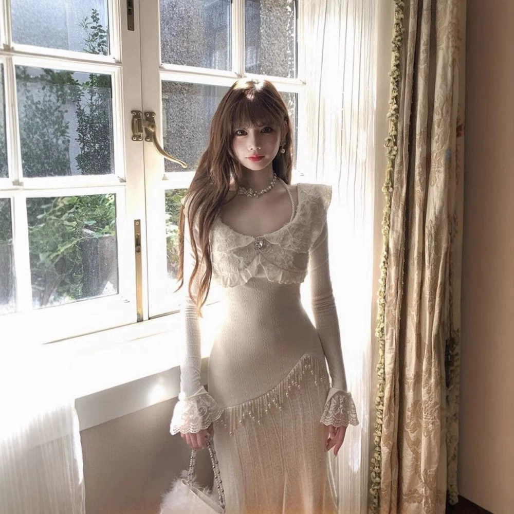 Полное зимнее желание ветрено, стройная фея юбка, новая атмосфера, юбка с рыбьим хвостом, супер сказочные тяжелые платья