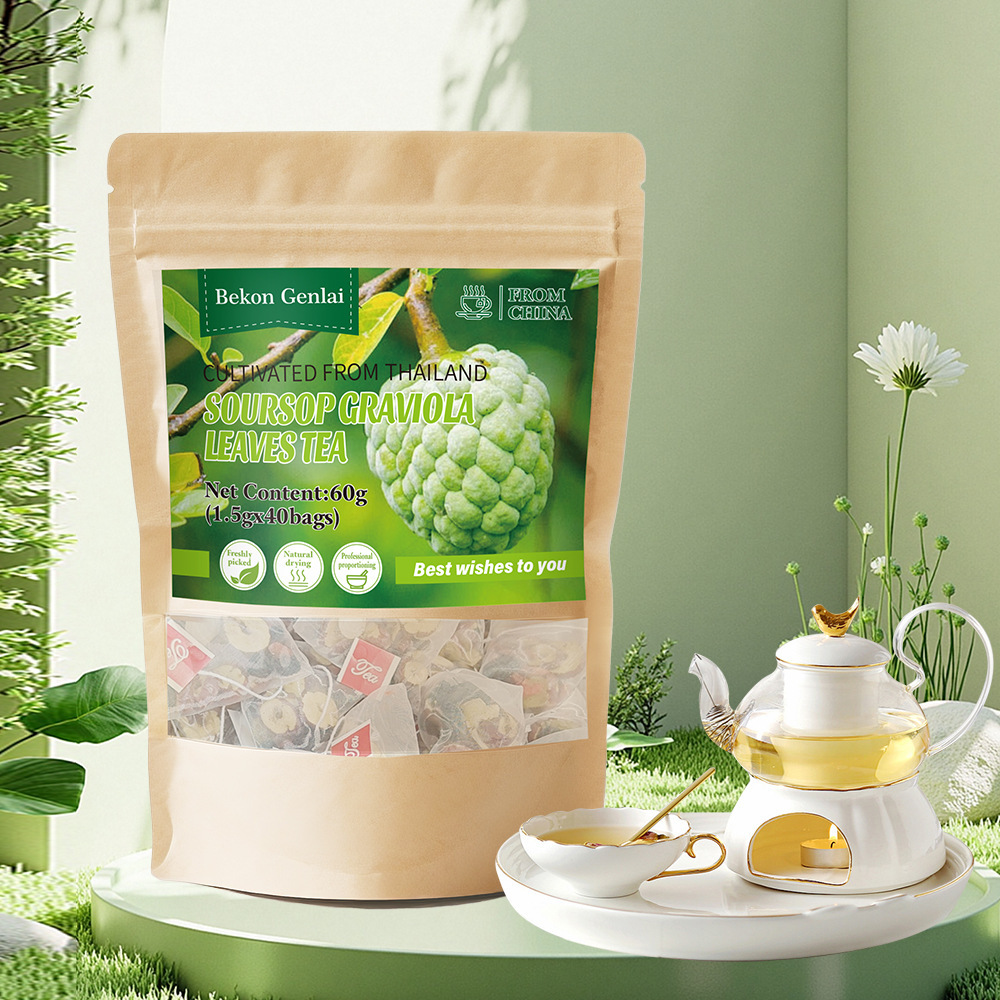 Soursop Graviola Leaves Tea 60g Dried Annona Muricata Leaf Herbal Infusion for Daily Brewing in use