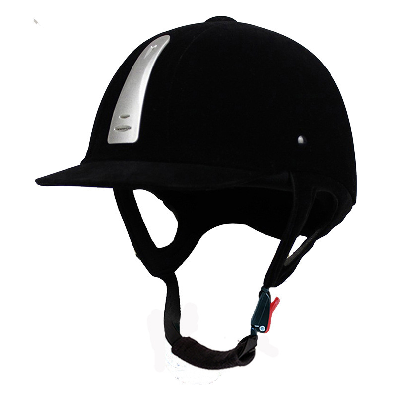 Equestrian Helmet Riding Velvet Summer Helmet Horse Racing Helmet Men's and Women's Four-Season Outdoor Protective Helmet Equestrian Supplies Riding Hat