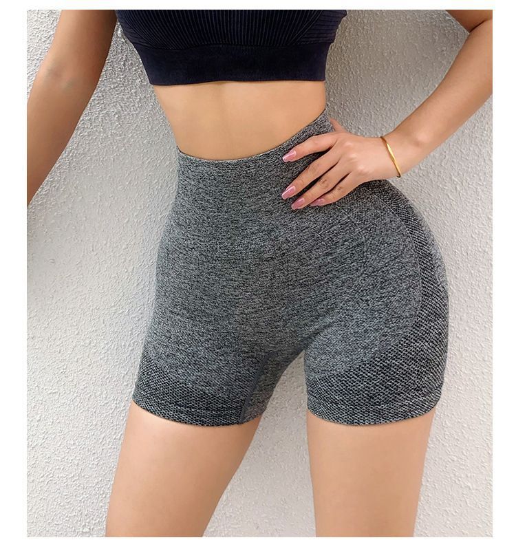 Printing Polyester Active Bottoms Fitness Shorts High Waist Tummy Control Breathable Elastic Tight Quick-drying Three-quarter Yoga Shorts display picture 9