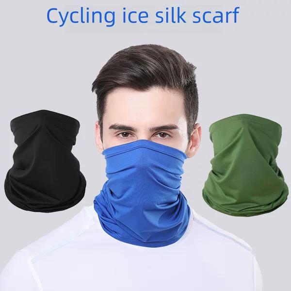 Amazon Cycling Ice Silk Mask Outdoor Sun Protection Versatile Magic Headscarf Men's and Women's Sports Multi-Functional Neck Scarf