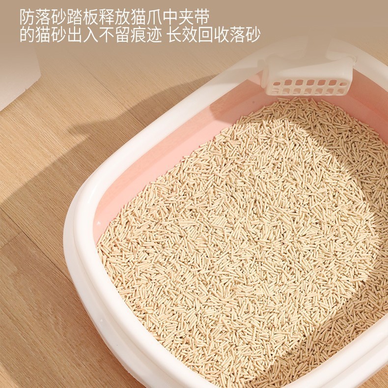 简约椭圆形猫砂盆超大号现货批发 幼猫专用防外溅砂半封闭猫屎盆|undefined