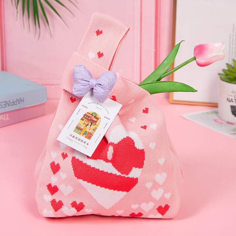 작은 하트가 가득한 핑크 + 액세서리 색상 랜덤