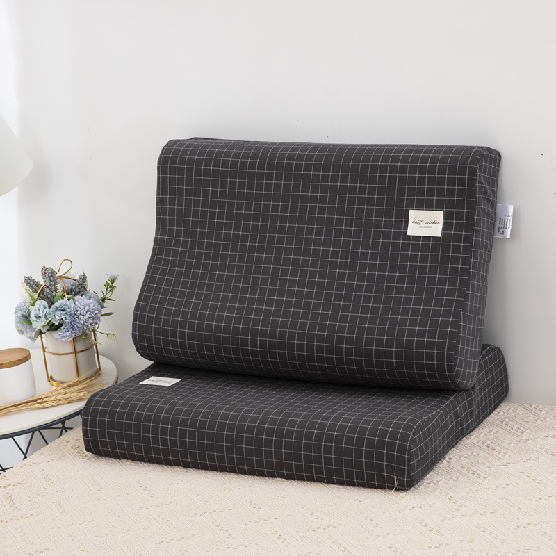 Ins良品ラテックス枕カバー一対の全綿ラテックス枕カバー60x40水洗い綿子供50x30|undefined