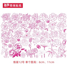 雕刻贴画张4图案葫芦素材线图木雕贴纸烙画葫芦底稿纸烫画