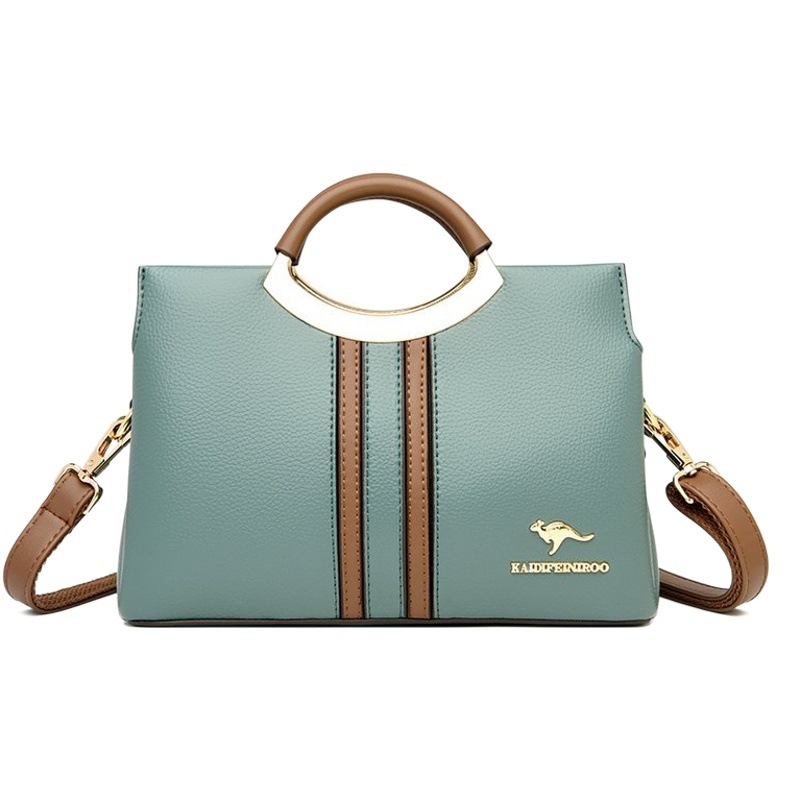 Bolsos de mujer europeos y americanos de moda, bolsos de mano sencillos y elegantes con asa rígida, gran capacidad, bolsos de hombro y bandolera multicapa con diseño de cadena.