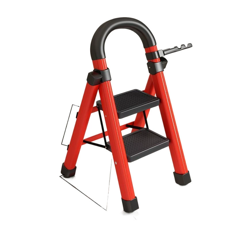 Ladder household folding ladder thickened carbon steel herringbone ladder mobile staircase telescopic step ladder multifunctional indoor ladder 12