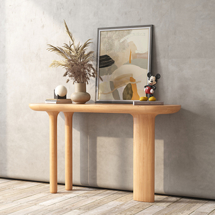 Quiet Style Solid Wood Entrance Table Hotel Apartments Case Table Homestay Original Wood Vintage Entrance Table Nordic Design Case Table