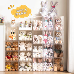Model figure display cabinet cotton doll storage box acrylic dustproof plush toy magnetic figure display stand