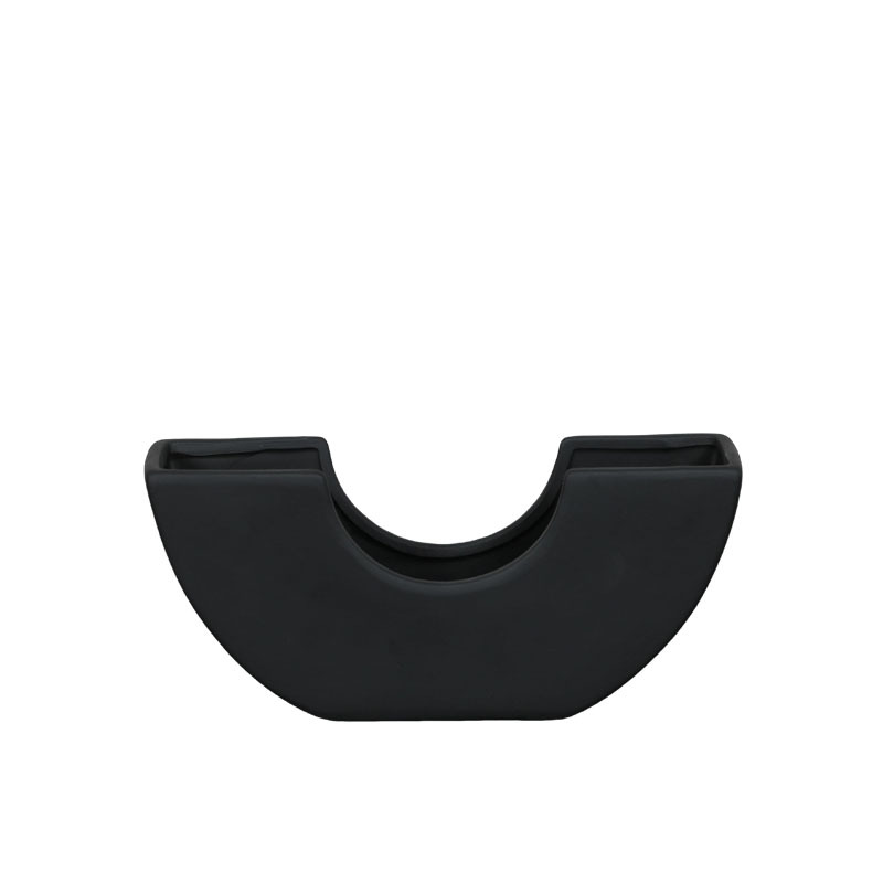 Flor de cerámica blanca y negra sala de estar flor seca flor de imitación entrada de la sala de estar decoración de escritorio creativa adornos