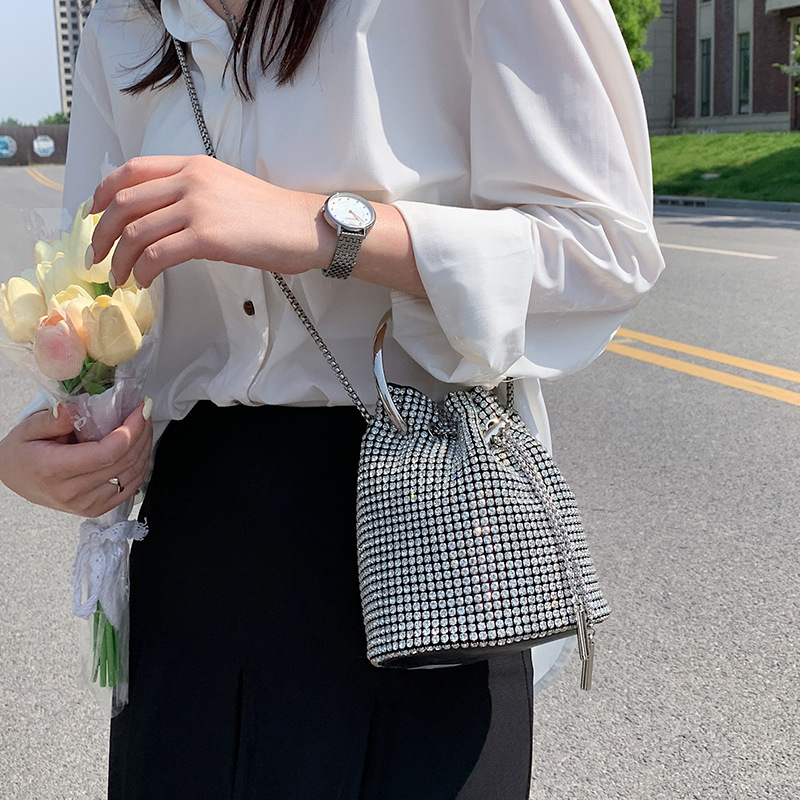 Rhinestone bucket bag voor dames, modieuze handtas en schoudertas_voghion.com